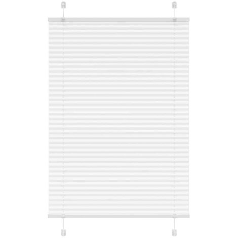 vidaXL Store plissé blanc 90x150 cm largeur du tissu 89,4 cm polyester