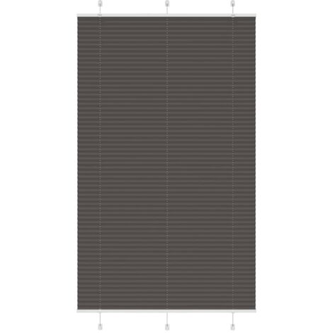 vidaXL Store plissé noir 115x200 cm largeur du tissu 114,4cm polyester