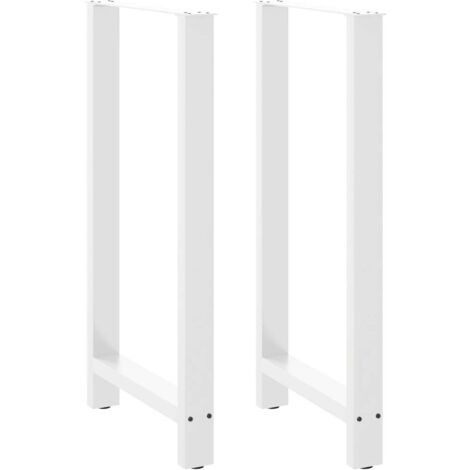 Vidaxl – Pieds de table de bar 2 pièces 60 x (110-111) cm – Acier thermolaqué – Forme carrée – Niveleurs réglables pour sols irréguliers
