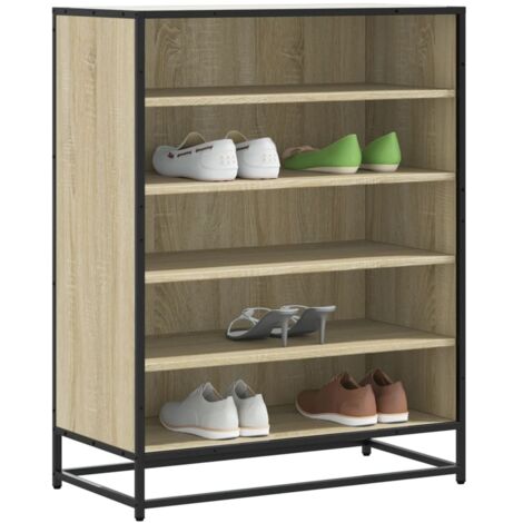 vidaXL Armoire à chaussures chêne sonoma bois d'ingénierie et métal (1/5)