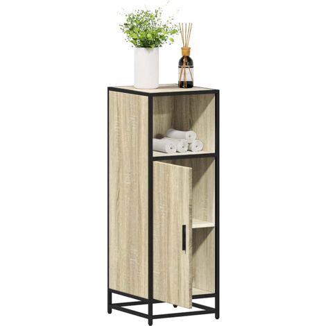 vidaXL Bathroom Cabinet Sonoma Oak 35x37,5x100 cm Engineered Wood