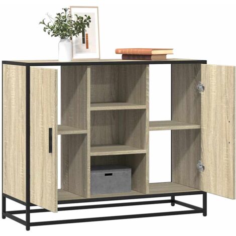 vidaXL Buffet chêne sonoma 92x35x76 cm bois d'ingénierie (1/5)