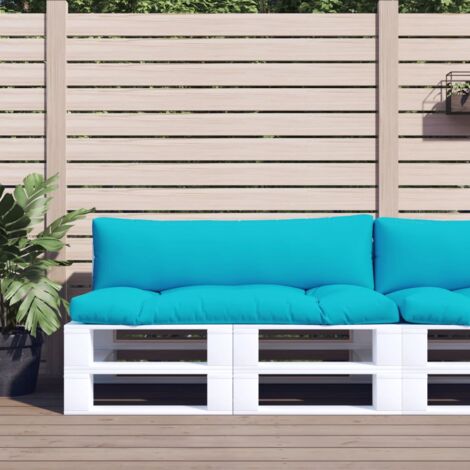 Coussins de palette lot de 2 turquoise tissu Oxford vidaXL
