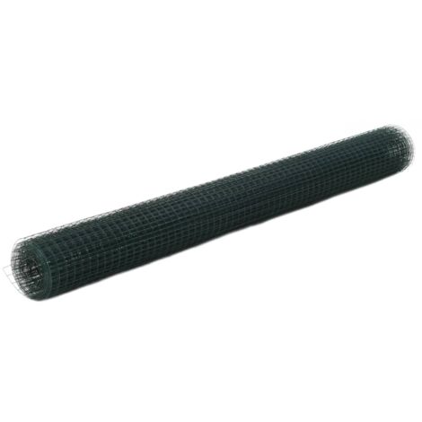 Grillage acier avec revêtement en PVC 25x1,5 m vert vidaXL
