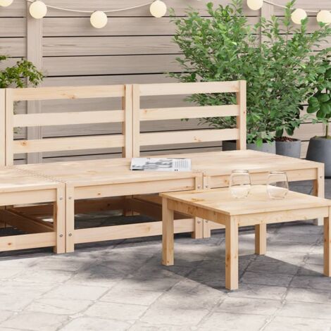 Vidaxl – Canapé de jardin 2 places sans accoudoirs – Bois de pin massif – Conception à lattes pour drainage – Flexible et modulable