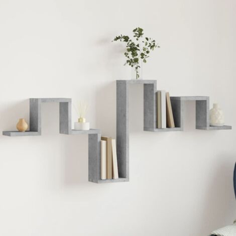 vidaXL Wall Shelf Concrete Grey 104,5x10x43 cm Engineered Wood
