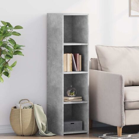 vidaXL Buffet gris béton 30x41x124 cm bois d'ingénierie (1/5)