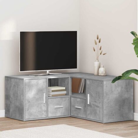 vidaXL Armoire d'angle gris béton 160x40x45 cm bois d’ingénierie