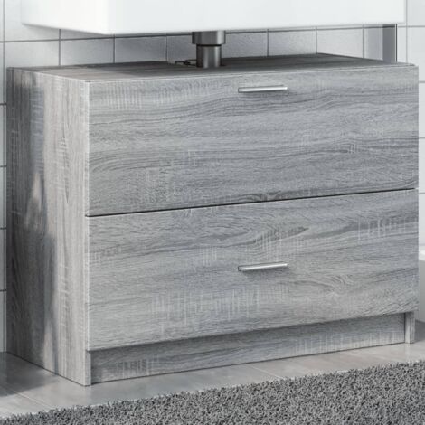 Armoire d'évier sonoma gris 78x37x59 cm bois d'ingénierie vidaXL