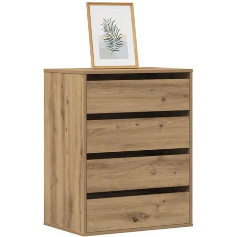 vidaXL Commode d'angle chêne artisanal 60x41x76 cm bois d'ingénierie (1/5)