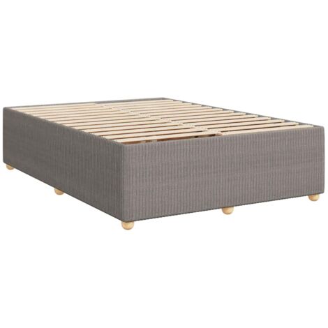 vidaXL Cadre de lit sans matelas taupe 160x200 cm tissu (1/5)