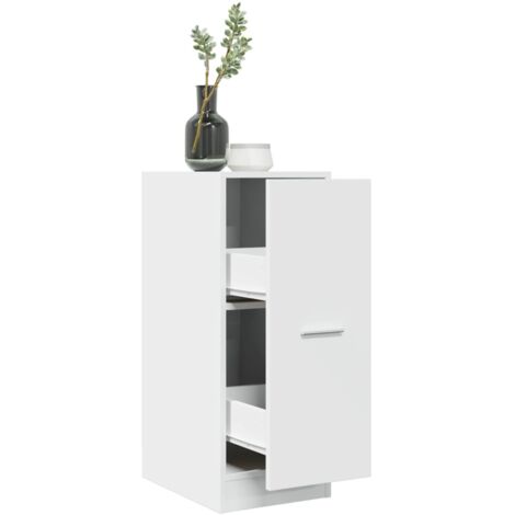 Vidaxl – Armoire d'apothicaire blanche 30 x 41 x 77,5 cm – Bois d'ingénierie résistant à l'humidité – 2 tiroirs – Capacité de charge 65 kg