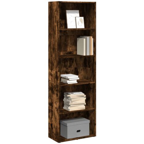vidaXL Bibliothèque chêne fumé 60x30x189 cm bois d'ingénierie