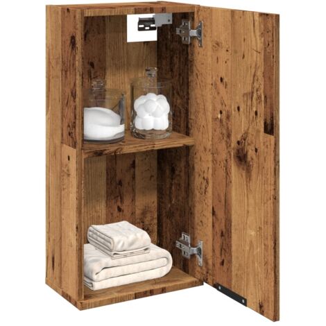 Vidaxl – Armoire murale de salle de bain chêne artisanal 32x20x67 cm – Bois d'ingénierie résistant à l'humidité – Fixation murale pour gain de place