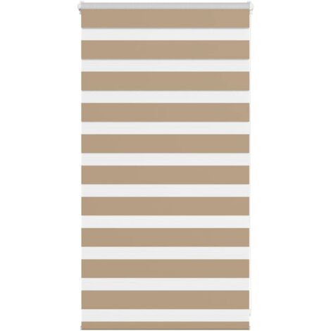 vidaXL Store zèbre marron sable largeur du tissu 80,9 cm polyester