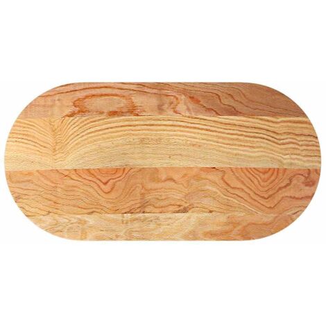 Dessus de table 120x60x2 cm bois de chêne massif ovale vidaXL (1/6)