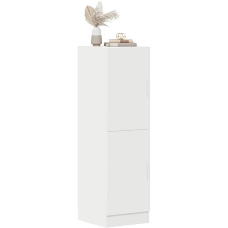 Vidaxl – Armoire de cuisine blanc 38x41,5x131,5 cm – Bois d'ingénierie – 2 portes – Grand espace de rangement – Assemblage requis