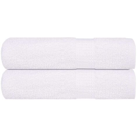 vidaXL Essuie-mains 2 pcs blanc 50x100 cm 360 g/m² 100% coton