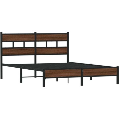 Cadre de lit sans matelas chêne marron 160x200 cm vidaXL (1/5)