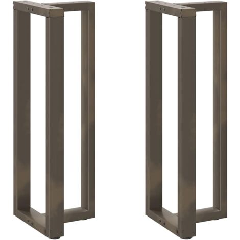 Pieds de table de bar en T, 2 pièces, noir, 40 x 35 x (110-111) cm, acier vidaXL (1/5)