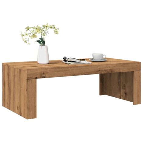 Vidaxl – Table basse fixe chêne artisanal 102x50x35 cm – Bois d'ingénierie durable – Assemblage requis – Pour salons modernes