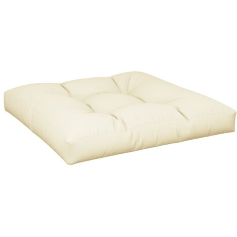 Coussin de palette crème 70x70x12 cm tissu vidaXL