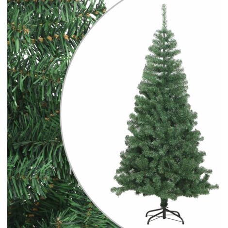 Vidaxl – Sapin de Noël artificiel 240 cm vert – 1300 branches – PVC 100% – Support en acier – Usage extérieur – Facile à assembler