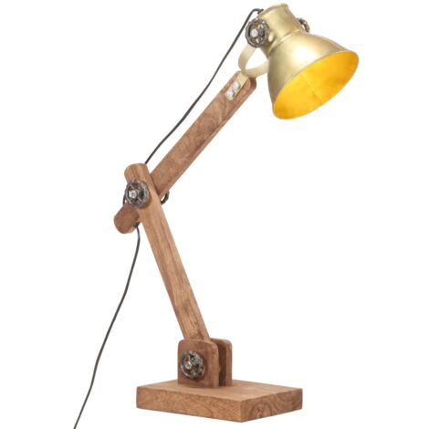 Lampe de bureau industrielle Laiton Rond 58x18x90 cm E27 vidaXL