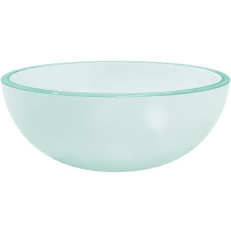 Vidaxl – Vasque à poser en verre trempé 30x12 cm – Design dépoli moderne – Facile à nettoyer – Pour salle de bain et espace cosmétique (1/4)
