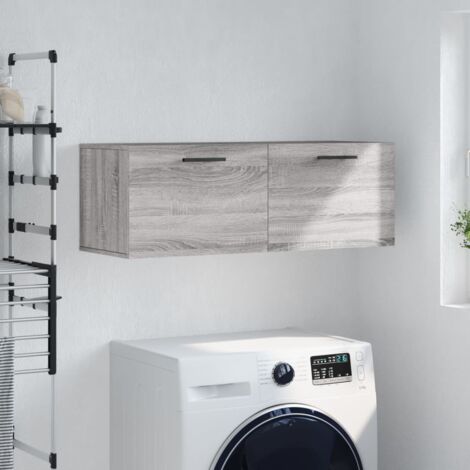 Armoire murale sonoma gris 100x36,5x35 cm bois d'ingénierie vidaXL