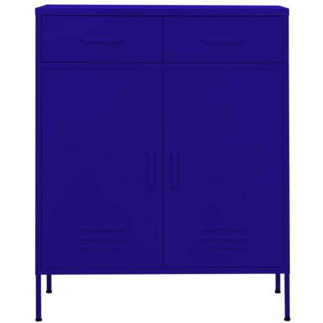 Armoire de rangement Bleu marine 80x35x101,5 cm Acier vidaXL