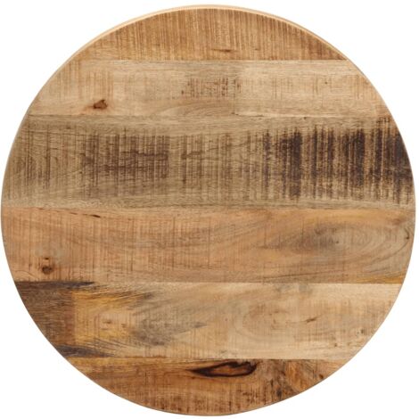 Vidaxl – Dessus de table ronde 50 cm – Bois massif de manguier brut – Épaisseur 3,8 cm – Finition naturelle – Charme rustique pour salle à manger