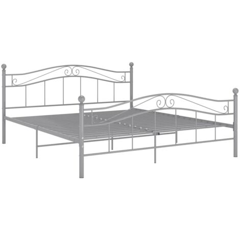 vidaXL Cadre de lit Gris Métal 180x200 cm (1/5)
