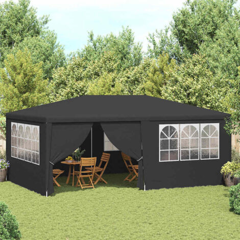 Vidaxl – Tente de réception 4x6 m – Parois latérales – Structure en acier – Résistante aux UV et à l'eau – Montage facile