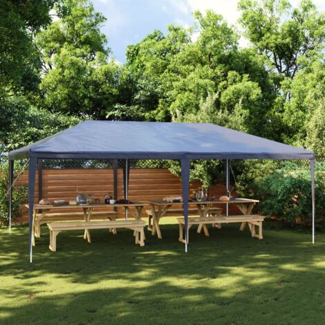 Tente de réception Barnum, Chapiteau de jardin 4x6 m bleu vidaXL