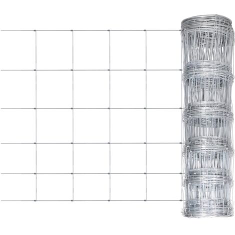 vidaXL Clôture de jardin Acier galvanisé 50x1,5 m Argenté