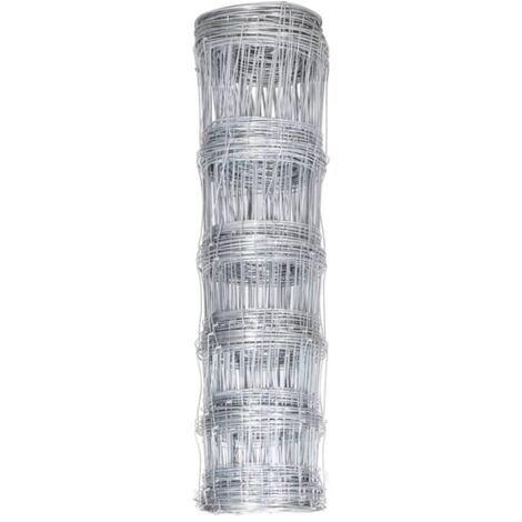 vidaXL Clôture de jardin Acier galvanisé 50x1,5 m Argenté