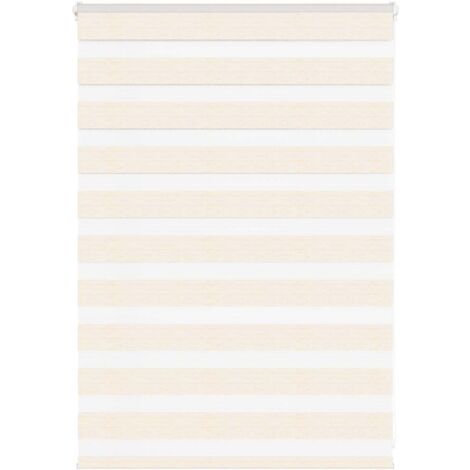 vidaXL Zebra Blind Marble Beige 100x100 cm Fabric Width 95,9 cm Polyester
