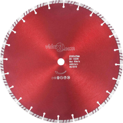 Disque de coupe diamanté avec turbo Acier 350 mm vidaXL