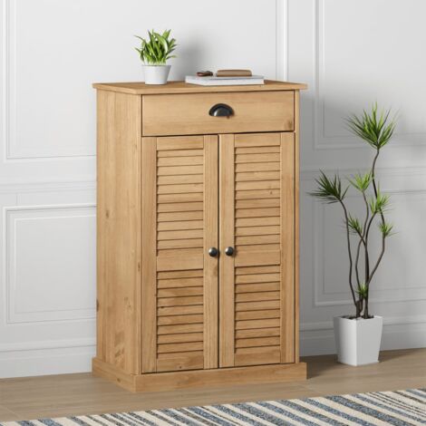 Armoire à chaussures VIGO 60x35x96 cm bois massif de pin vidaXL (1/5)