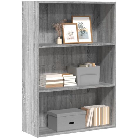 vidaXL Bibliothèque sonoma gris 80x30x114 cm bois d'ingénierie (1/5)