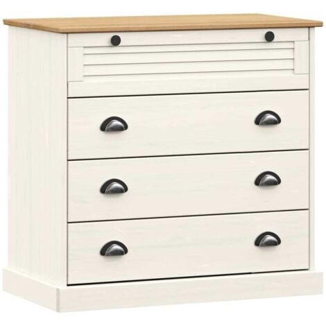 Commode VIGO blanc 80x40x76 cm bois massif de pin vidaXL