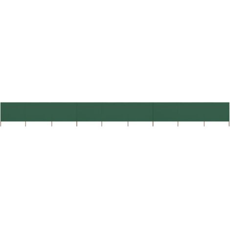 vidaXL 9-panel Wind Screen Fabric 1200x160 cm Green