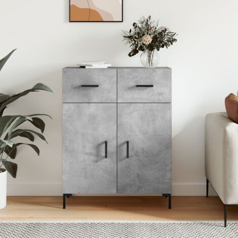Buffet gris béton 69,5x34x90 cm bois d'ingénierie vidaXL (1/5)