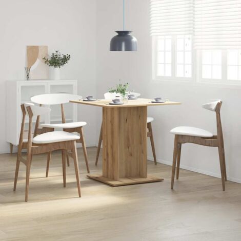 Vidaxl – Table de salle à manger carrée 80x80 cm – Chêne artisanal – Hauteur 75 cm – Bois d'ingénierie pour style minimaliste (1/7)