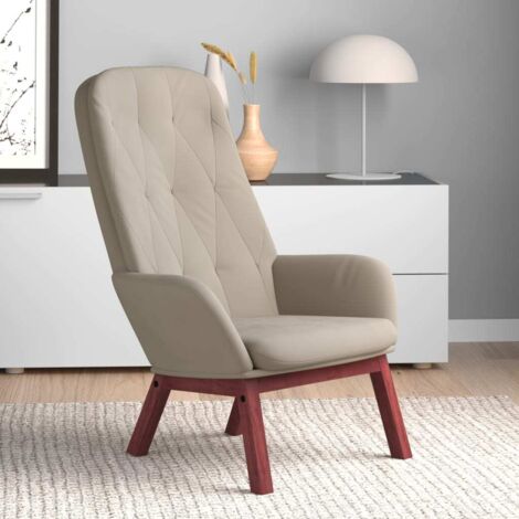 Vidaxl – Fauteuil relax en velours gris clair – Dimensions 70 x 77 x 98 cm – Largeur du siège 50 cm – Capacité de charge 110 kg