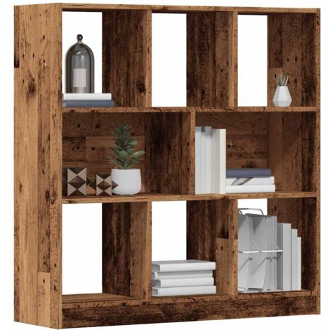 vidaXL Bibliothèque vieux bois 97,5x29,5x100 cm bois d'ingénierie (1/5)