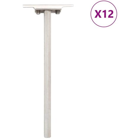 vidaXL Supports d'étagères flottantes 12pcs invisible acier au carbone (1/6)