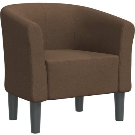 vidaXL Chaise cabriolet marron tissu