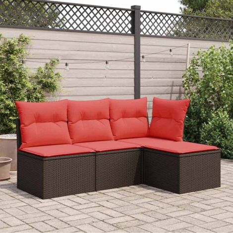 Tabouret de Jardin Marron 55 x 55 x 37cm polyrotin vidaXL